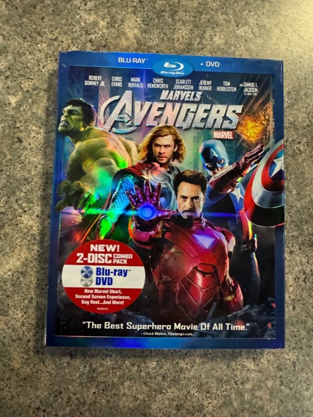 Marvels The Avengers Blu-Ray + DVD 2-Disc Combo Pack Includes Bonus Features & G